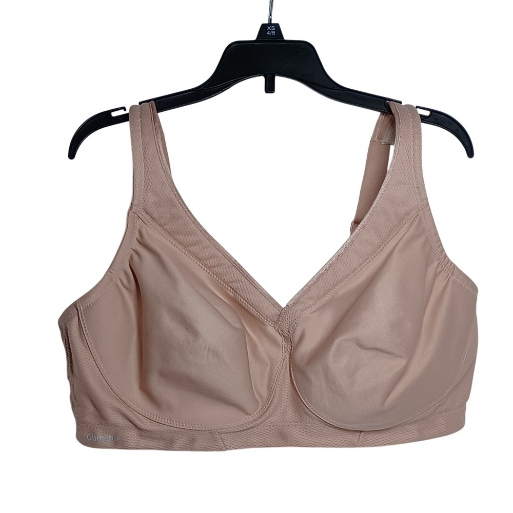 Glamorise Sport Women 40D Tan High Impact Wirefree Sports Bra Activewear